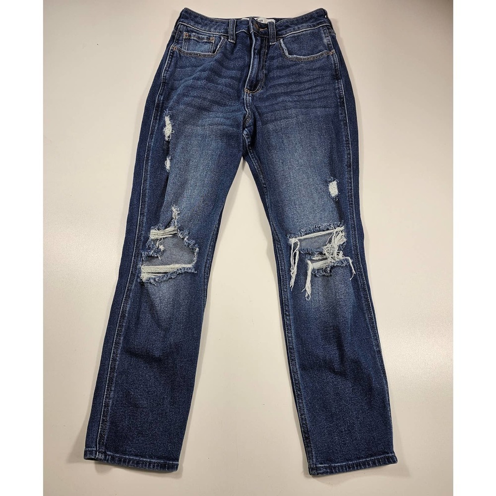 Hollister curvy high rise mom jeans size 0S SHORT 24x25 EUC